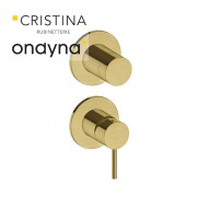 Mitigeur douche phi 2 sorties instal. verticale or brosse - CRISTINA ONDYNA PH66296P 