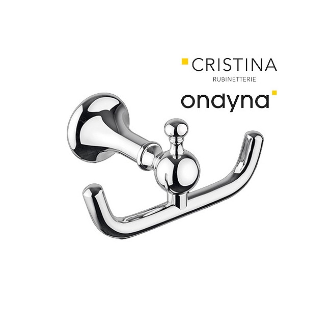 Porte peignoir double regency chrome - CRISTINA ONDYNA RY24751 