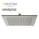 Pomme de douche slim laiton carre 25 cm inox - CRISTINA ONDYNA SD25028