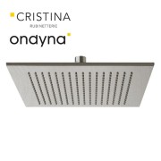 Pomme de douche slim laiton carre 25 cm inox - CRISTINA ONDYNA SD25028 