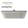 Pomme de douche slim laiton carre 25 cm inox - CRISTINA ONDYNA SD25028