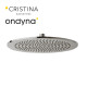 Pomme de douche slim vienna laiton rond 25 cm inox - CRISTINA ONDYNA SD31228