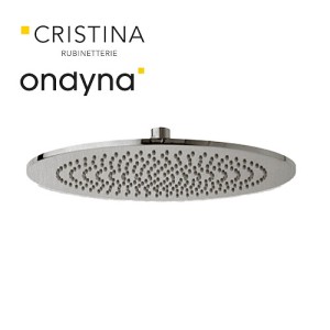 Pomme de douche slim vienna laiton rond 25 cm inox - CRISTINA ONDYNA SD31228 