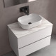 Vasque À Poser Carla Sans Siphon Ni Bonde De Vidage Clic-Clac Porcelaine Blanche Diam. 360 X 105 Mm - SALGAR 103343