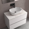 Vasque À Poser Carla Sans Siphon Ni Bonde De Vidage Clic-Clac Porcelaine Blanche Diam. 360 X 105 Mm - SALGAR 103343