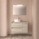 Meuble Salle De Bain Noja 850 2 Tiroirs Et 1 Porte Droite Chêne Naturel Plan De Toilette - SALGAR 105486