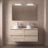 Meuble Salle De Bain Noja 1200 4 Tiroirs Chêne Naturel Plan De Toilette - SALGAR 105522