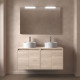Meuble Salle De Bain Noja 1200 4 Portes Chêne Naturel Plan De Toilette - SALGAR 105567