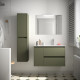 Meuble Salle De Bain Noja 850 2 Tiroirs Et 1 Porte Gauche Green Satin Vasque - SALGAR 106146