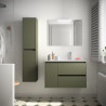 Meuble Salle De Bain Noja 850 2 Tiroirs Et 1 Porte Gauche Green Satin Vasque - SALGAR 106146