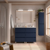 Meuble Salle De Bain Noja 1200 3 Tiroirs Blue Satin Vasque - SALGAR 106289 