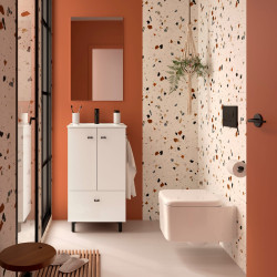 Ensemble Salle De Bains Inara 50 2 Portes 1 Tiroir White Satin - SALGAR 113719 