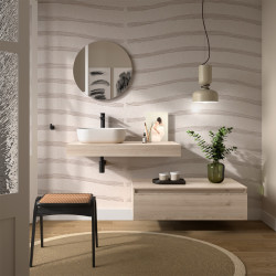 Ensemble Domus 1000 Coquette 1 Tiroir Et Plan De Toilette Chêne Naturel - SALGAR 113915 
