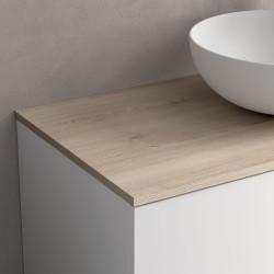 Plan De Toilette Sans Usinage Chêne Naturel 900 X 16 X 460 Mm - SALGAR 97405 