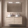 Meuble Salle De Bain Noja 1200 4 Portes Chêne Naturel Plan De Toilette - SALGAR 105567 