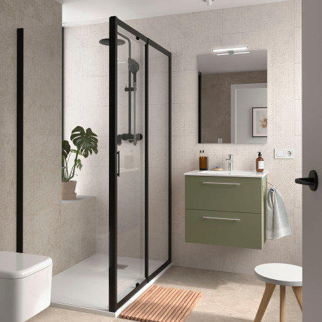Ensemble Salle De Bains Silane 60 2 Tiroirs Green Satin - SALGAR 113583 
