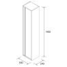 Colonne Attila 30X140 1 Porte Red Satin - SALGAR 104247 