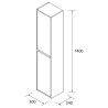 Colonne Noja-3 White Gloss - SALGAR 104360 