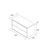 Meuble Salle De Bain Optimus 1000 Black Satin Plan De Toilette - SALGAR 104652 