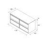 Meuble Salle De Bain Attila 1200 4 Tiroirs Green Satin Plan De Toilette - SALGAR 104975 