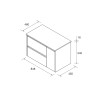 Meuble Salle De Bain Noja 850 2 Tiroirs Et 1 Porte Droite White Satin Plan De Toilette - SALGAR 105481 