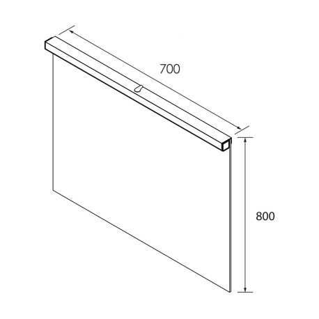 Ensemble Optimus 700 Miroir Et Luminaire Led Ip44 - SALGAR 106046 