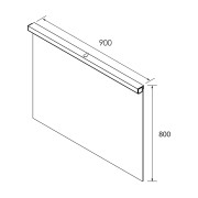 Ensemble Optimus 900 Miroir Et Luminaire Led Ip44 - SALGAR 106048 