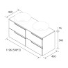 Meuble Salle De Bain Vima 1200 White Satin + Plan De Toilette - SALGAR 111814 