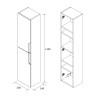 Colonne Vima 30X140 2 Portes White Satin - SALGAR 111815 