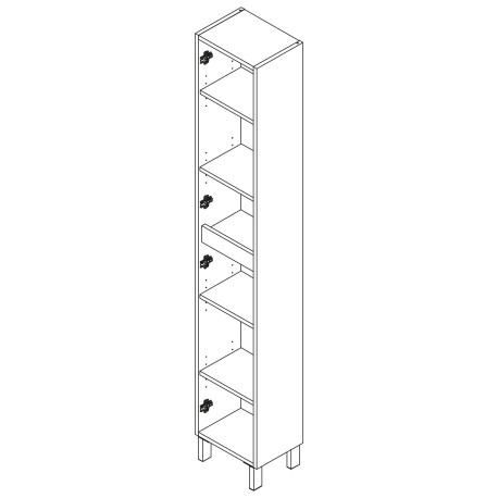 Colonne 2 portes INFINITY Chêne Naturel - SALGAR 112582