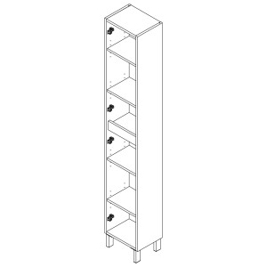 Colonne 2 portes INFINITY Chêne Naturel - SALGAR 112582