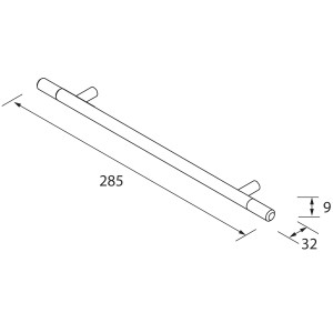 Poignée meuble de salle de bain Quilt Anodisé Mat - SALGAR 113508