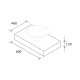 Plan De Toilette Domus 600 Pour Vasque À Poser Chêne Naturel 607 X 100 X 460 Mm - SALGAR 113874