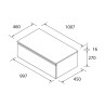 Coquette de salle de bain 100cm 1 tiroir Chêne naturel Domus - SALGAR 113915