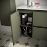 Meuble Salle De Bain Noja 850 2 Tiroirs Et 1 Porte Gauche Green Satin Vasque - SALGAR 106146 