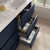 Meuble Salle De Bain Noja 1200 3 Tiroirs Blue Satin Vasque - SALGAR 106289 