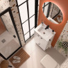Ensemble Salle De Bains Inara 50 2 Portes 1 Tiroir White Satin - SALGAR 113719 