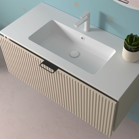 Meuble Salle De Bain Biba 1000 2 Tiroirs Natural 989 X 540 X 450 Mm - SALGAR 113863 