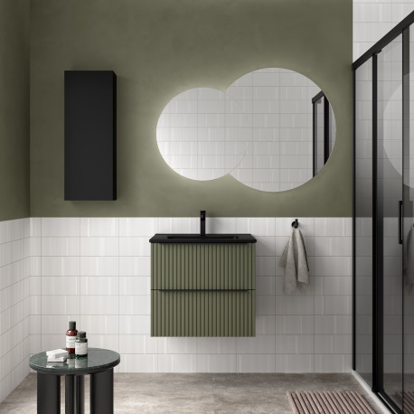 Meuble Salle De Bain Biba 600 2 Tiroirs Green Forest 598 X 540 X 450 Mm - SALGAR 113827