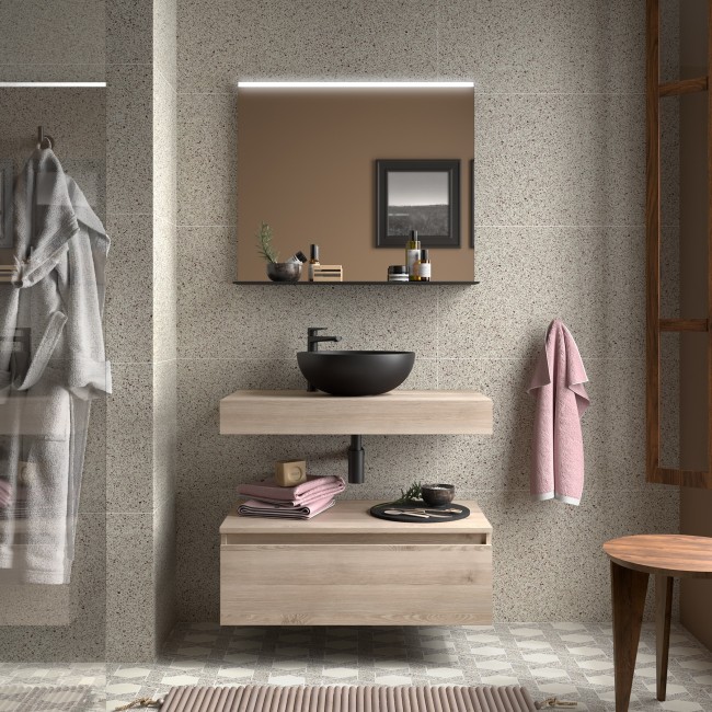 Plan De Toilette Domus 600 Chêne Naturel H103 - SALGAR 113880 