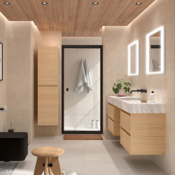 Meuble Salle De Bain Mara 800 2 Tiroirs Avec Frein Chêne Européen 797 X 540 X 452 Mm - SALGAR 114005 