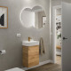 Meuble Salle De Bain Aida 440 1 Porte Avec Frein Chêne Africain 440 X 263 X 620 Mm - SALGAR 114647