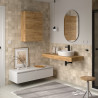 Ensemble Salle De Bains Coquette Domus 120 2 Tiroirs White Satin - SALGAR 113922