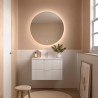 Meuble Salle De Bain Biba 800 2 Tiroirs White Cotton 798 X 540 X 450 Mm - SALGAR 113840