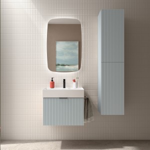 Meuble de salle de bain BIBA 600 1 tiroir et 1 tiroir intérieur Blue Fog - SALGAR 103038 