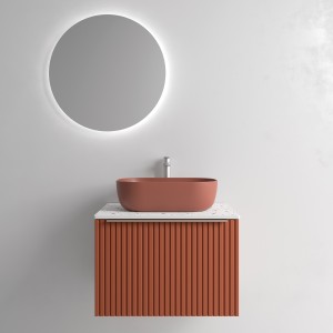 Meuble de salle de bain BIBA 700 1 tiroir et 1 tiroir intérieur TERRACOTA - SALGAR 103059 