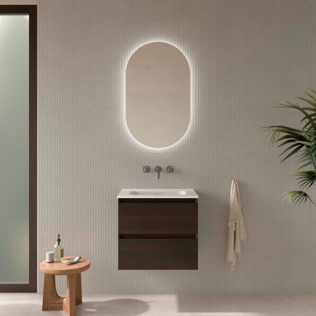 Meuble Salle De Bain Mara 600 2 Tiroirs Avec Frein Eucalyptus Océanie 598 X 540 X 452 Mm - SALGAR 114004 