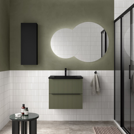 Meuble Salle De Bain Biba 600 2 Tiroirs Green Forest 598 X 540 X 450 Mm - SALGAR 113827 