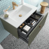 Meuble de salle de bain BIBA 1000 1 tiroir et 1 tiroir intérieur GREEN FOREST - SALGAR 103052 