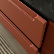 Meuble de salle de bain MONTERREY 700 2 tiroirs métalliques TERRACOTA - SALGAR 103612 